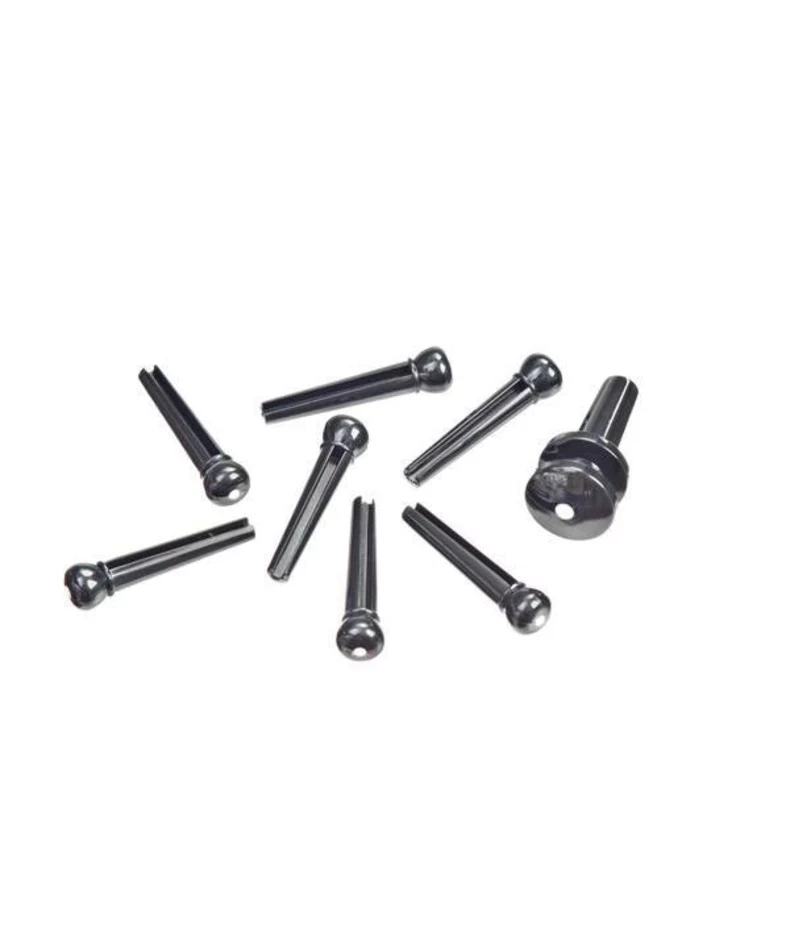 Planet Waves PWPS10 Set Of Pins Black with Ivory Dot