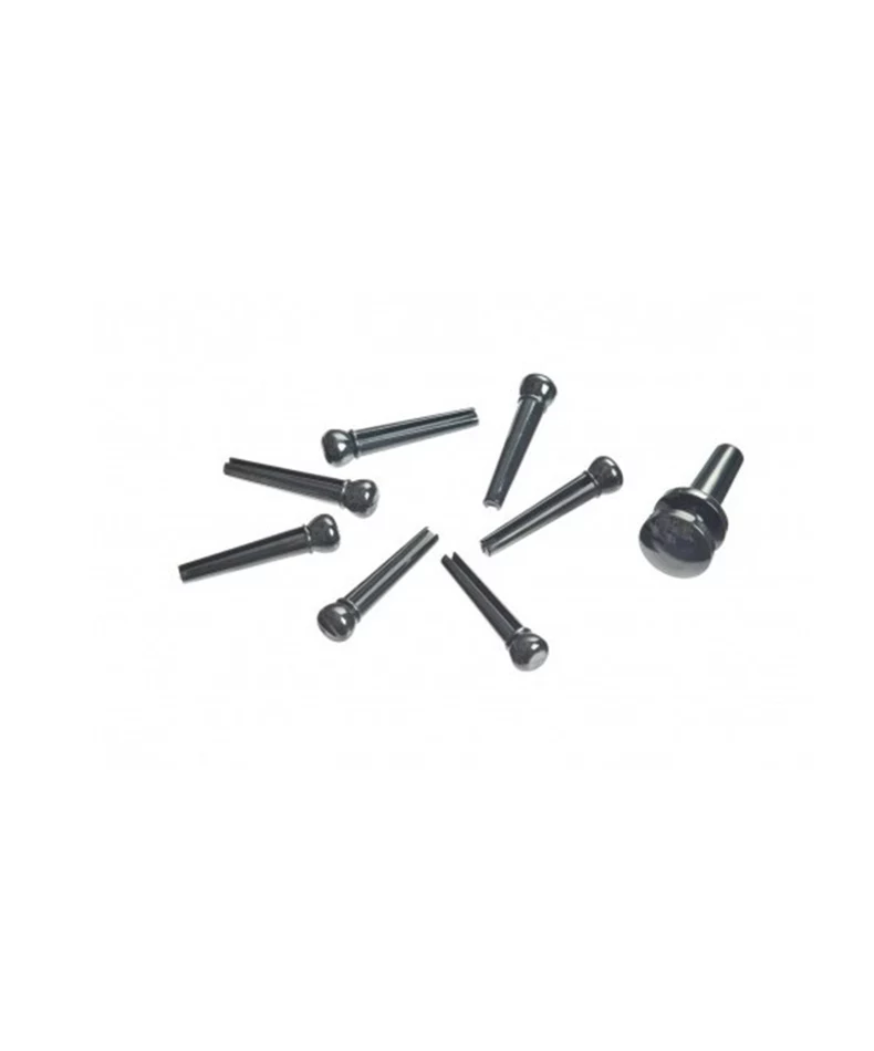 Planet Waves PWPS10 Set Of Pins Black with Ivory Dot