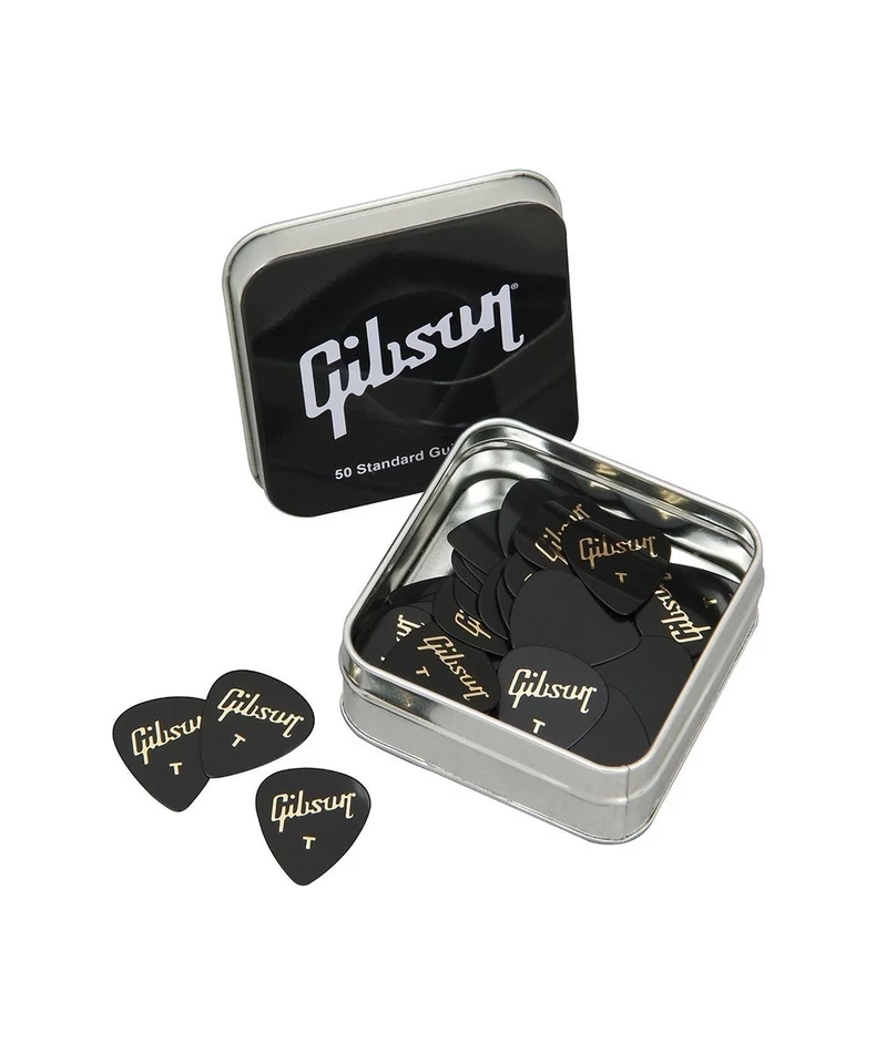 Gibson APRGG50-74H Pick Tin/Pack of 50 Heavy