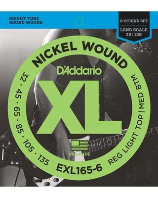 Струни D`Addario EXL165 6 6Str BASS XL 32 135