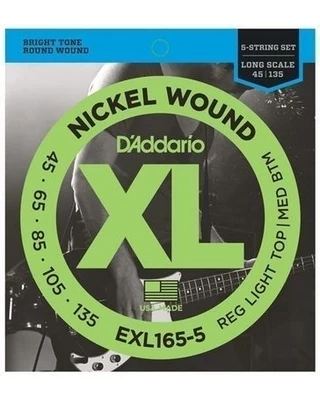 Струни D`Addario EXL165 5 5Str BASS XL 45 135