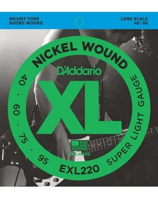 Струни D`Addario EXL220 4Str BASS XL 40 95
