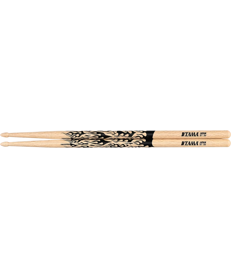 Baguettes De Batterie TAMA 5B - Série Rhythmic Fire - Chêne Japonais - Diamètre 15 Mm, Longueur 406 Mm - Paire Naturelle - 14