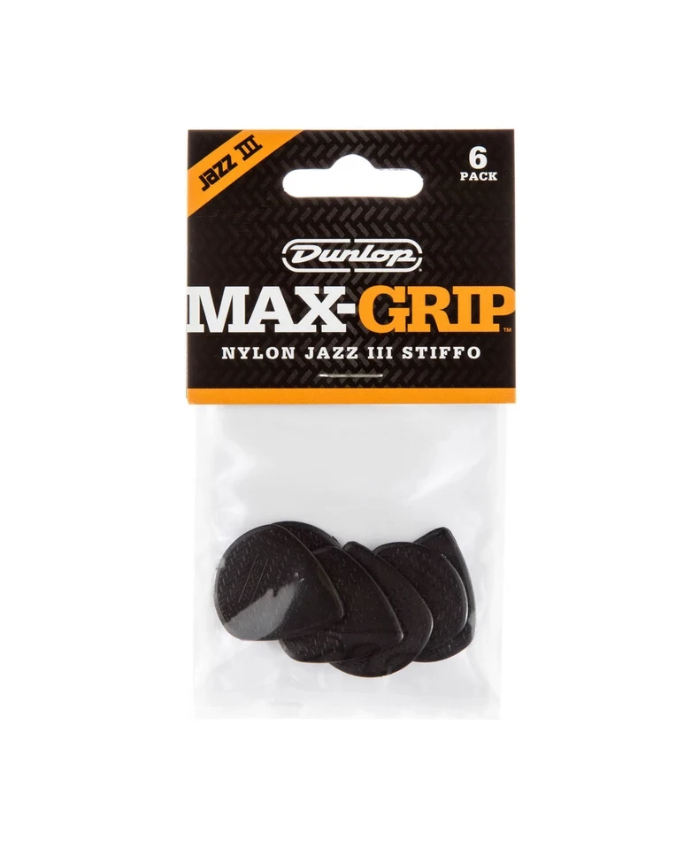 Jim Dunlop 471P3S NYLON MAX GRIP JAZZ III-6/PLYPK