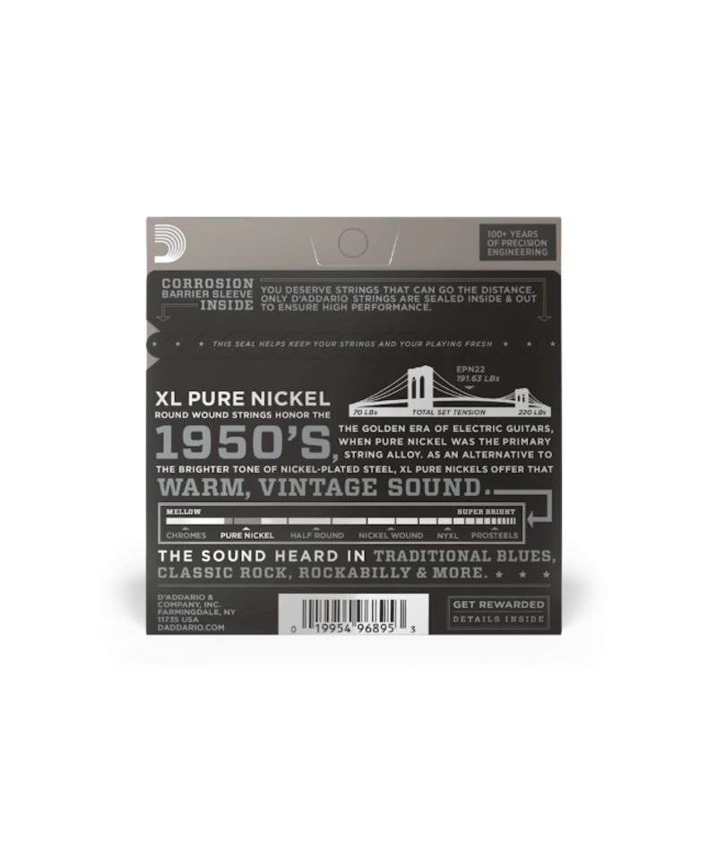 D`Addario EPN22 XL Pure Nickel Jazz Medium